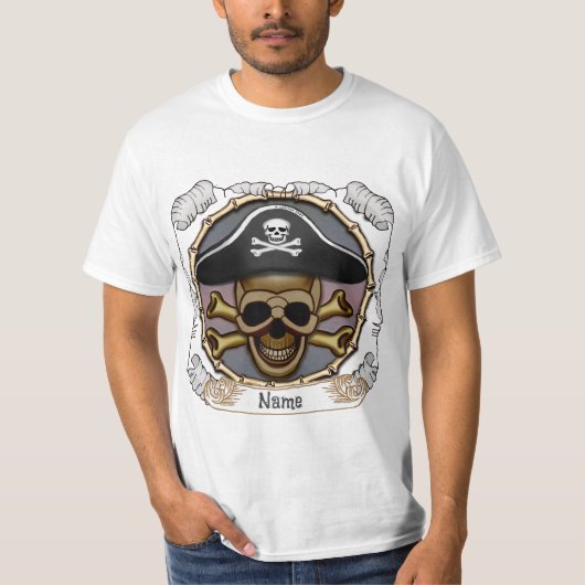 Skull Crossbones Pirate T-shirt (Voorkant)