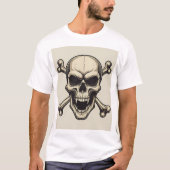 Skull & Crossbones: Rock 'n' Roll Band Logo T-shir T-shirt (Voorkant)