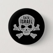 Skull Crossbones Ronde Button 5,7 Cm (Voorkant)