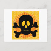 Skull Crossbones Silhouette Briefkaart (Voorkant)