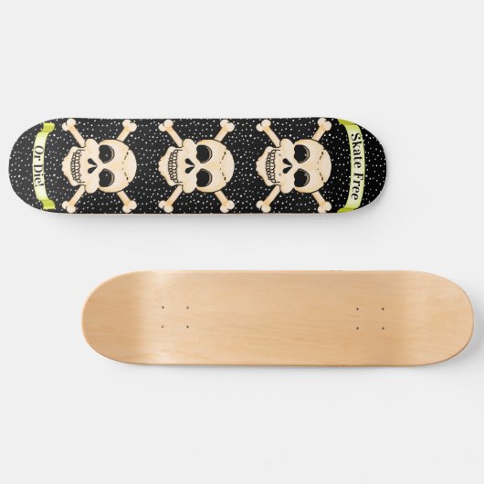 Skull & Crossbones Skateboard Deck (Horizontaal)