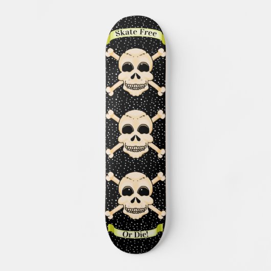 Skull & Crossbones Skateboard Deck (Voorkant)
