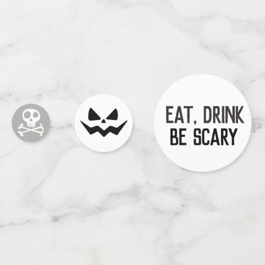 Skull & Crossbones Spooky Halloween Confetti (Voorkanten)