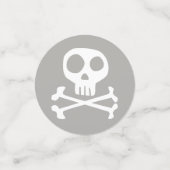 Skull & Crossbones Spooky Halloween Confetti (Kleine voorkant)