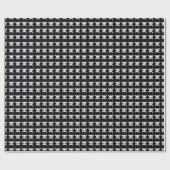 Skull Crossbones: zwart-wit patroon. Cadeaupapier (Vlak)