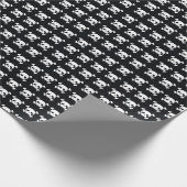 Skull Crossbones: zwart-wit patroon. Cadeaupapier (Hoek)