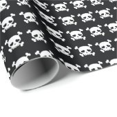 Skull Crossbones: zwart-wit patroon. Cadeaupapier (Rol Hoek)