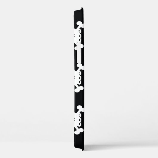Skull Crossbones: zwart-wit patroon. Case-Mate iPhone Case (Achterkant / Rechts)