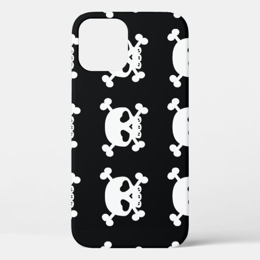 Skull Crossbones: zwart-wit patroon. Case-Mate iPhone Case (Achterkant)