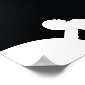 Skull Crossbones: zwart-wit patroon. Poster (Hoek)