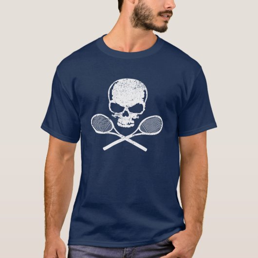 Skull & Crossed Racquets Tennis T-shirt (Voorkant)
