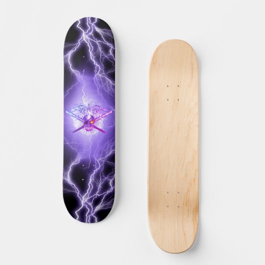 Skull Crossed Swords Persoonlijk Skateboard (Voorkant)
