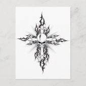 Skull Crucifix Briefkaart (Voorkant)
