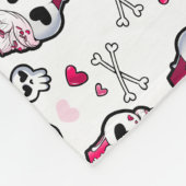 Skull Cupcake Madness Fleece Deken (Hoek)