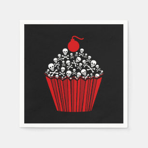 Skull Cupcake Servet