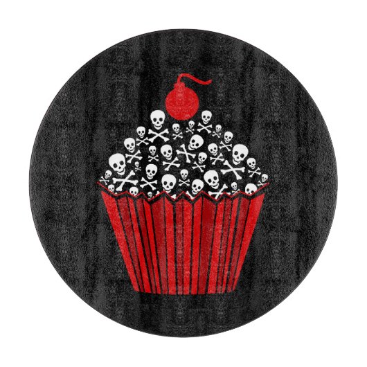 Skull Cupcake Snijplank (Voorkant)