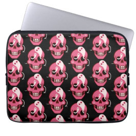 Skull Cute Gothic Halloween Pattern Laptop Sleeve