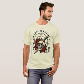 Skull Dagger Roos T-shirt - Liefde doet pijn (Voorkant volledig)