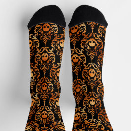 Skull Damask Halloween Sokken