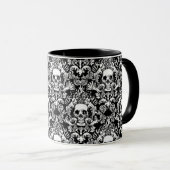 Skull Damask Mok (Voorkant rechts)