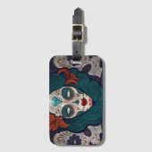 Skull-dames Bagagelabel (Voorkant (verticaal))