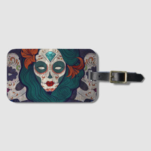 Skull-dames Bagagelabel
