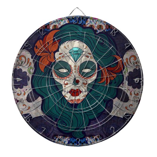 Skull-dames Dartbord (Voorkant)