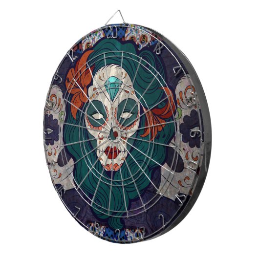 Skull-dames Dartbord (Voorkant Rechts)