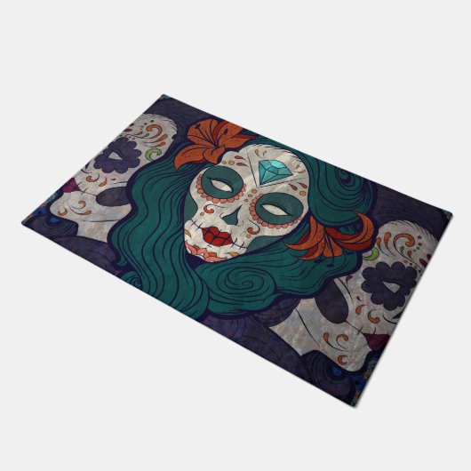 Skull-dames Deurmat (Schuin)