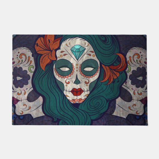 Skull-dames Deurmat (Voorkant)