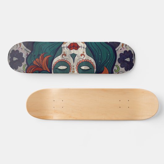 Skull-dames Persoonlijk Skateboard (Horizontaal)