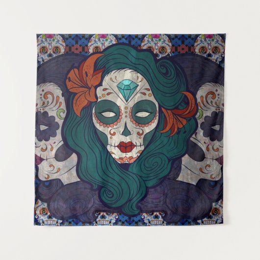 Skull-dames Wandkleed (Voorkant)