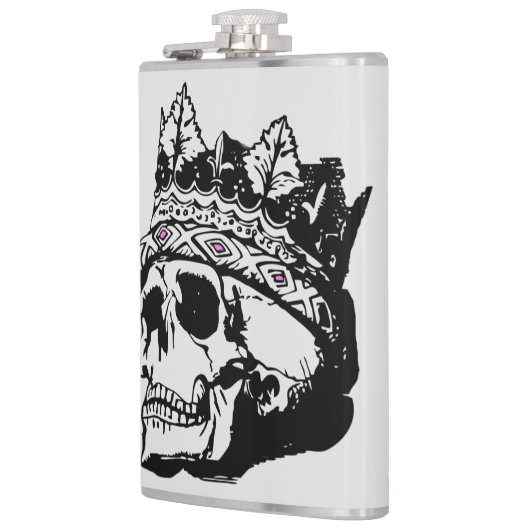 Skull Day of Dead Personalize Name Flask Heupfles (Links)