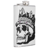 Skull Day of Dead Personalize Name Flask Heupfles (Rechts)