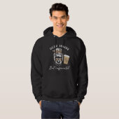 Skull Dead Inside but Caffeinated Skeleton Messine Hoodie (Voorkant volledig)