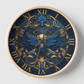 #Skull decoratieve kunst met blauw en goud (Voorkant)