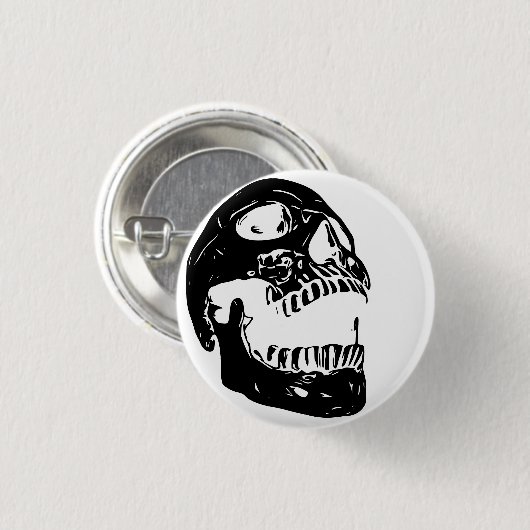 Skull - der Schrei Ronde Button 3,2 Cm (Voorkant /achterkant)