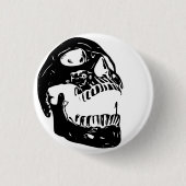 Skull - der Schrei Ronde Button 3,2 Cm (Voorkant)