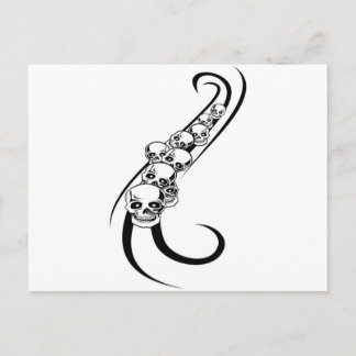 Skull Design Merchandise Briefkaart