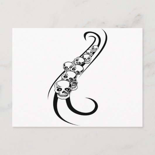 Skull Design Merchandise Briefkaart (Voorkant)