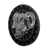 Skull Devil head Black and white Design Dartbord (Voorkant Rechts)