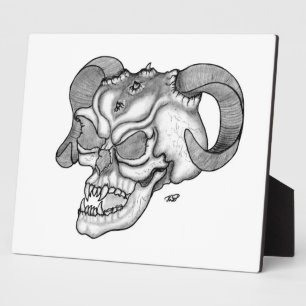 Skull Devil head Black and white Design Fotoplaat