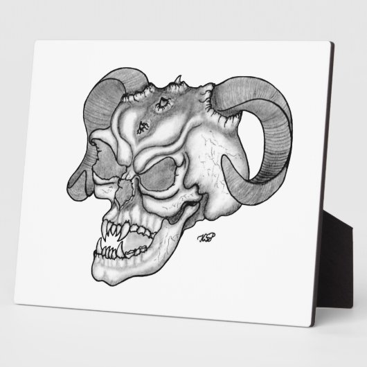 Skull Devil head Black and white Design Fotoplaat (Zijkant)
