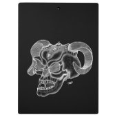 Skull Devil head Black and white Design Klembord (Achterkant)
