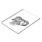 Skull Devil head Black and white Design Notitieboek (Linkerzijde)