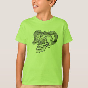 Skull Devil head Black and white Design T-shirt