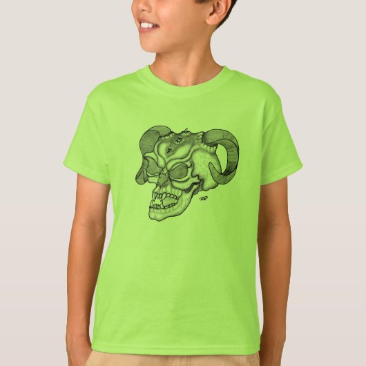 Skull Devil head Black and white Design T-shirt (Voorkant)
