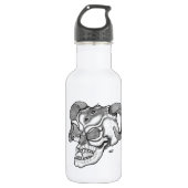 Skull Devil head Black and white Design Waterfles (Voorkant)