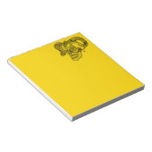 Skull Devil head Black and Yellow Design Notitieblok (Schuin)