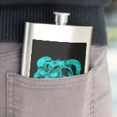 Skull Devil Head Black en Green Design Heupfles (Voorbeeld)